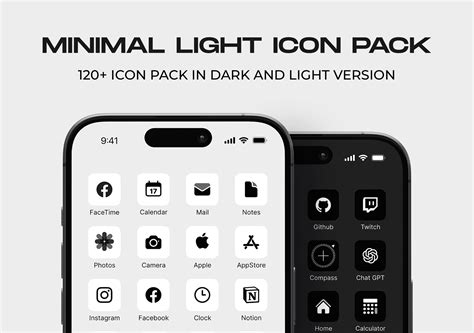 Minimal Light Premium App Icon Pack for $15 by Solt Wagner