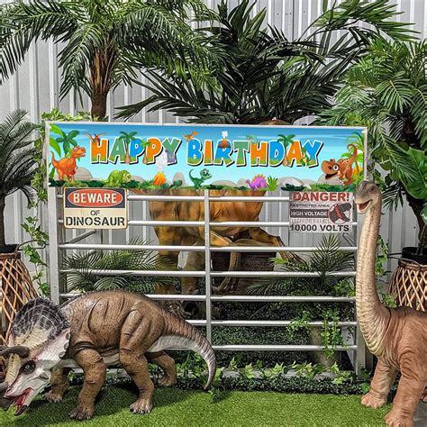 LEOFI Layoon Large Dinosaur Birthday Decorations HAPPY India | Ubuy