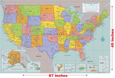 Large US Map | Large United States Map Poster