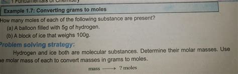 a balloon is filled with 5 grams of hydrogen?convert gram into moles.by ...