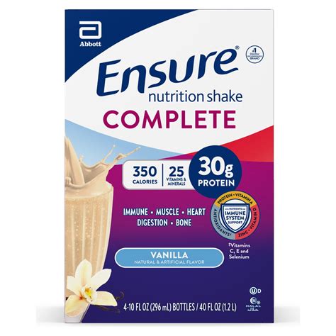 Ensure COMPLETE Nutrition Shake, 30G Protein, Vanilla, 10 fl oz, 16 ...