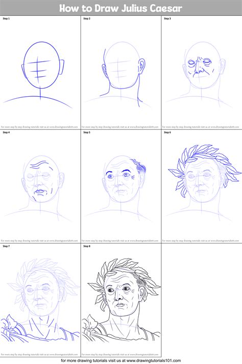 How to Draw Julius Caesar (Politicians) Step by Step ...