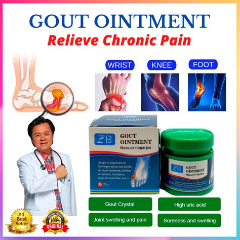 Gout ointment cream good for rayuma, foot, hand, finger and joint knee pain, uric acid medicine ...