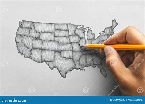 How To Draw The United States Map - Continuous Line Drawing United ...