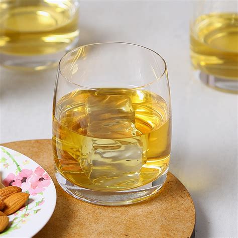 Buy BOHEMIA CRYSTAL Ideal Transparent Solid Whisky Glass - 290ml - Set ...