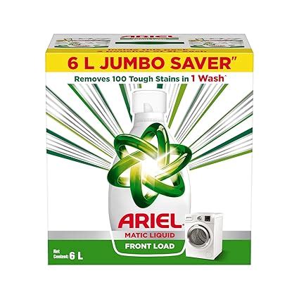 Ariel Liquid Detergent Front Load - 6L | Removes 7 day dried-in Stains ...