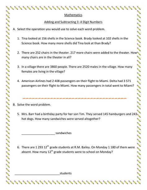 Image result for Adding 4 Multi-Digit Numbers Worksheet