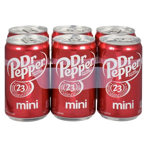 Dr Pepper Mini Soda, 6-Pack, 222 ml – Giant Tiger