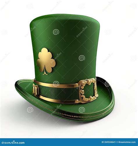 A Tall Green Leprechaun Top Hat - Generative Ai Stock Illustration ...