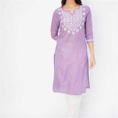 Buy Women Chikankari Embroidered Straight Kurta Online at just Rs. 599. ...