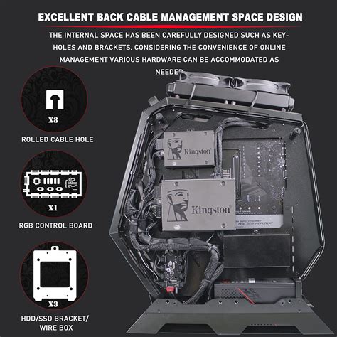 KEDIERS PC Gaming Case Computer Case ATX Mid Tower Open Case - USB3.0 ...