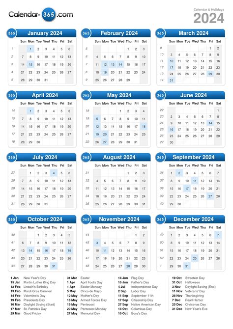 2024 calendar templates and images - calendar pdf printable 2024 ...