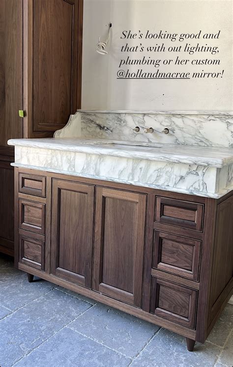 Spanish Style Bathroom Vanity with Marble Top