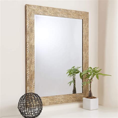 Buy Rectangular Gold Frame Wall Mirror, Hangs Horizontal & Vertical, 27 ...