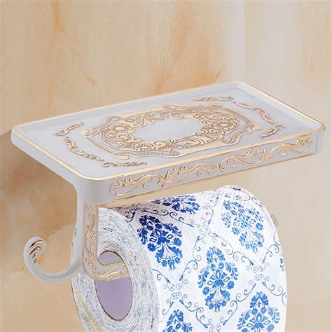 Retro Toilet Paper Holder Mobile Phone Storage Shelf Holder Wall ...