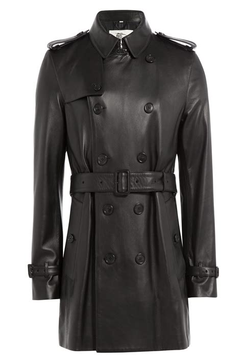 Leather Trench Coat Men