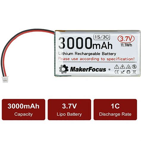 Buy FancyWhoop 4Pcs Lithium Battery 3.7V 3000mAh 1S 3C Rechargable ...