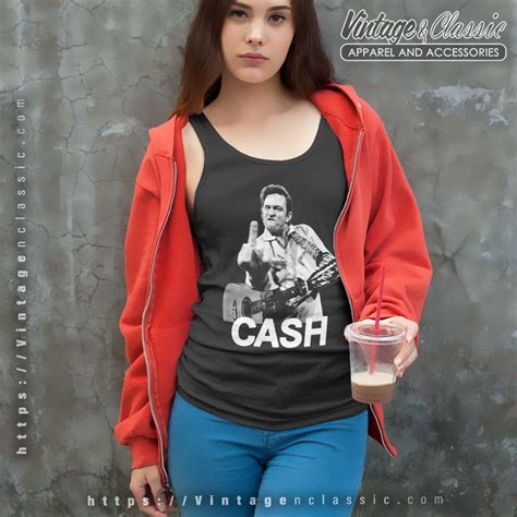 Johnny Cash Middle Finger Shirt - Vintagenclassic Tee