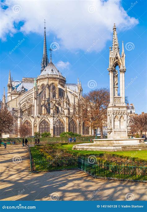 Rear View of the Notre Dame Cathedral from the Square Jean XXIII Editorial Stock Photo - Image ...