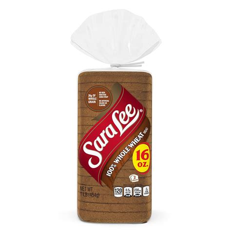 Buy Sara Lee 100% Whole Wheat Sandwich Bread, 16 Oz Loaf Of Wheat Bread ...