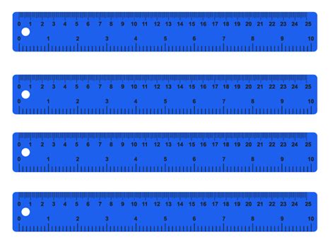 Blue Free Printable Rulers