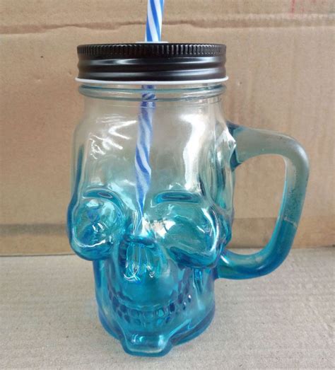 Skull Mason Jar Glasses