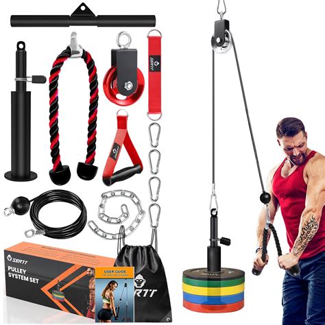 Serttlat Pulldown Pulley System Gym Upgraded Lat And Lift Cable ...