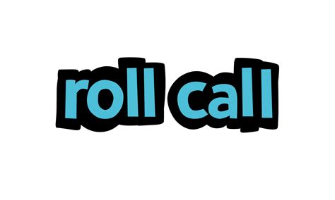 ROLL CALL writing vector design on white background 6795081 Vector Art ...