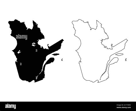 Quebec canada on a map Stock Vector Images - Alamy