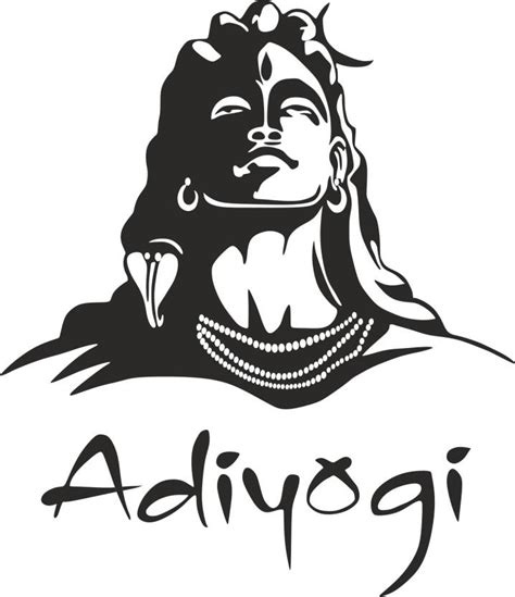 Decals Point 3 cm Black Adiyogi Shiva sticker Self Adhesive Sticker ...