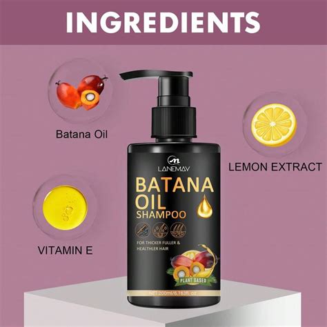LANEMAY Batana Oil Shampoo - Deep Moisture & Hydration, Repairs Damage ...