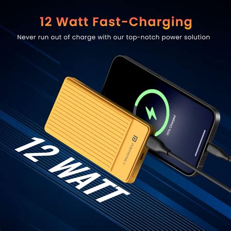 Portronics Luxcell B12 10,000mAh Ultra Slim Power Bank with USB-A ...