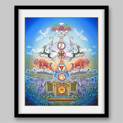 Animal symbols of Seven Chakras – High Quality Print of Artwork by Pie ...