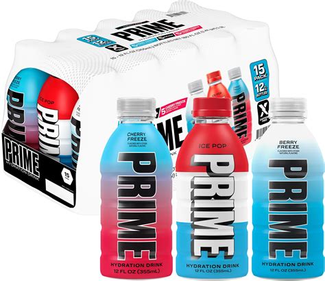 Amazon.com : PRIME Ice POP Hydration Drink 16.9 FL. OZ (500ML) 12-Count ...