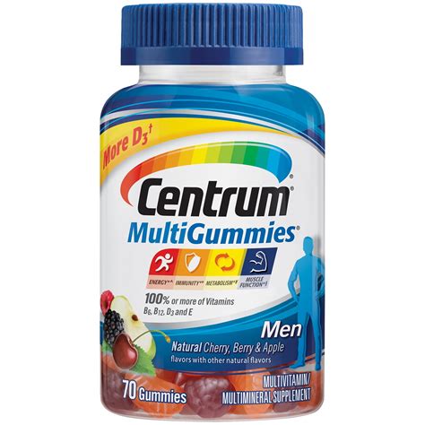Centrum MultiGummies Men Multivitamin Gummies, 70 ct – Walmart ...