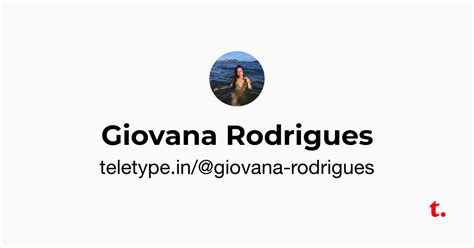 Giovana Rodrigues — Teletype