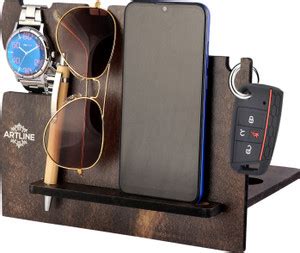 Artline Wooden Docking Stand for Desk Table Organizer | Multi-Purpose ...