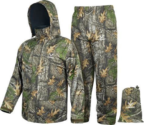 Amazon.com : LOOGU Rain Suit, Rain Gear for Men Waterproof, Lightweight ...