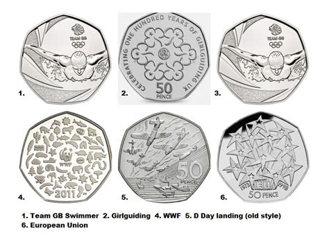 Rare UK Fifty Pence Coins Collectible 50p Coins British Coin - Etsy UK