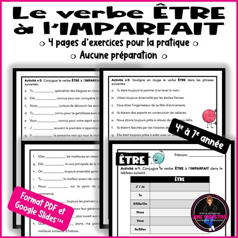 Le verbe ÊTRE à l'IMPARFAIT - Exercices et Quiz - French Imperfect ...