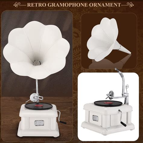 Buy Facmogu Metal Retro Phonograph Model, Vintage Record Player Prop ...