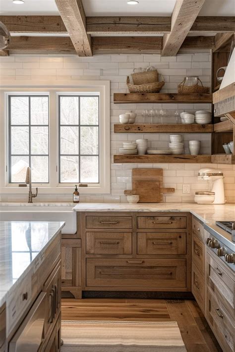 40 Rustic Farmhouse Kitchen Styles for a Cozy Atmosphere | Rustic ...