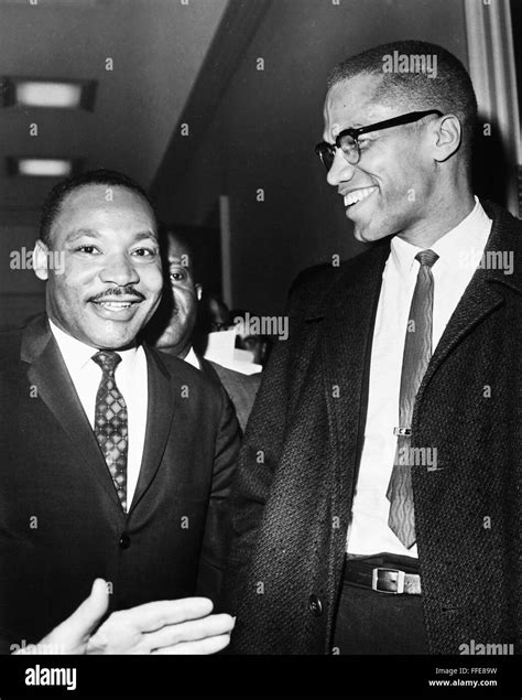 KING AND MALCOLM X, 1964. /nDr. Martin Luther King Jr. (left), American ...