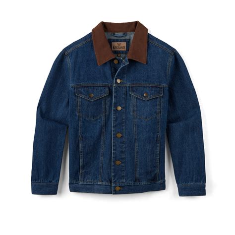 Men's Corduroy Collar Denim Jacket – King Ranch Saddle Shop
