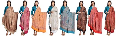 Buy SWI STYLISH Women's Woven Wool Shawl (JD28_Black_Free Size) at ...