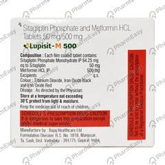 Lupisit M 500mg Strip Of 10 Tablets: Uses, Side Effects, Price & Dosage ...