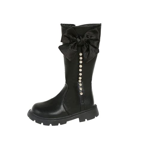 Fjofpr Shoes for Girls Clearance Winter Boots for Girls Toddler Black ...