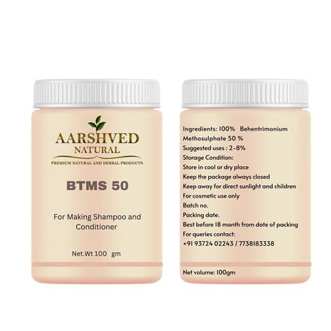 AARSHVED BTMS 50 Powder (100g) Behentrimonium Methosulfate Cetearyl ...