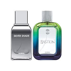 Ajmal Silver Shade EDP Citrus Woody Perfume 100ml for Men and Bastion ...