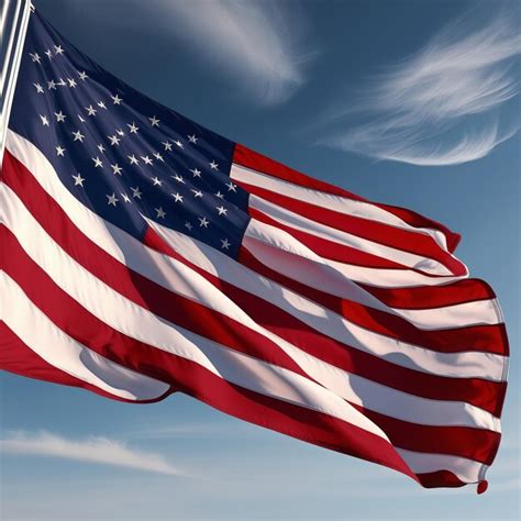Majestic american flag waving proudly against the sky | Premium AI ...